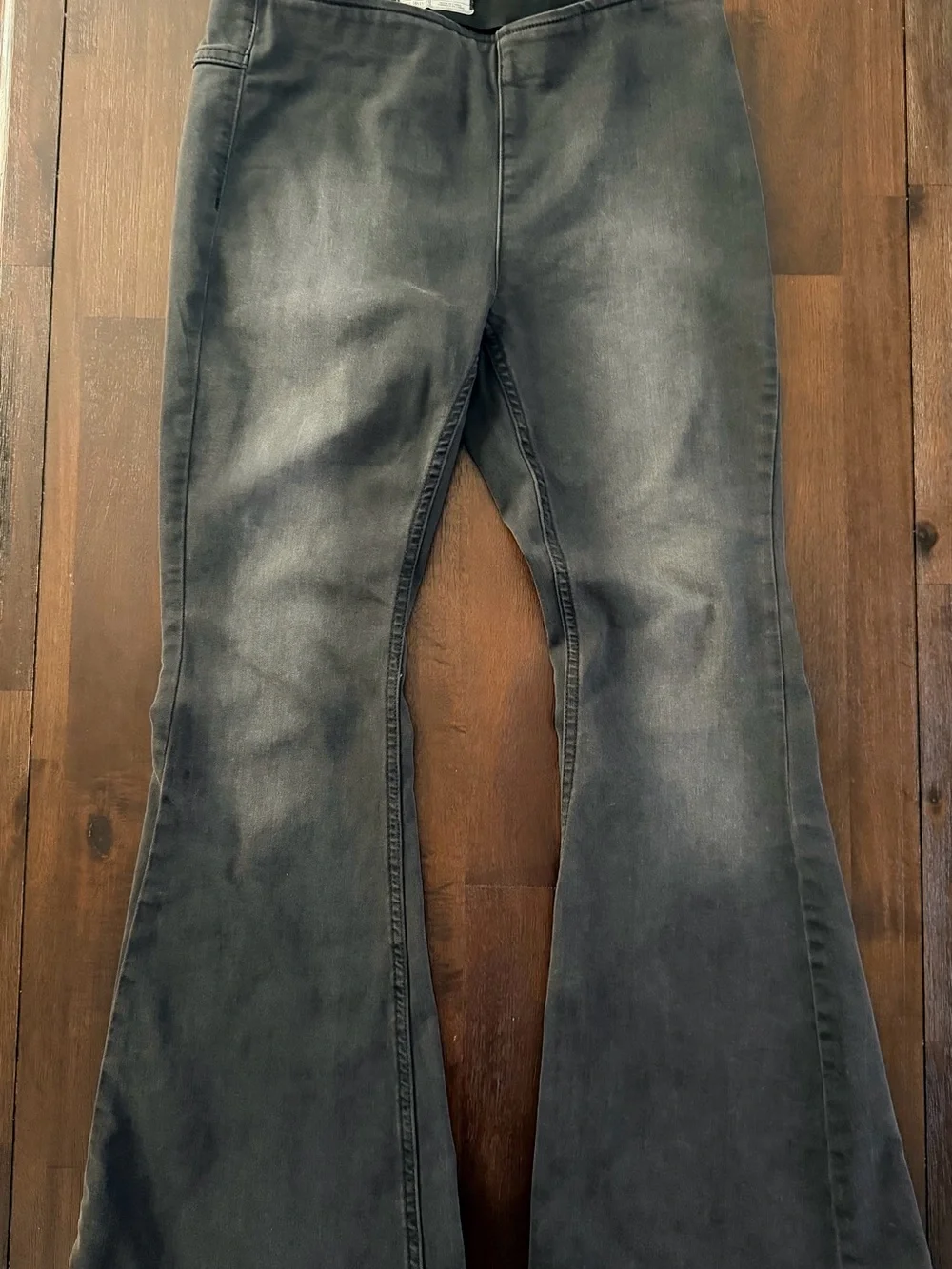 Free People We The Free Penny Pull-On Flare Jeans Gray Size 29